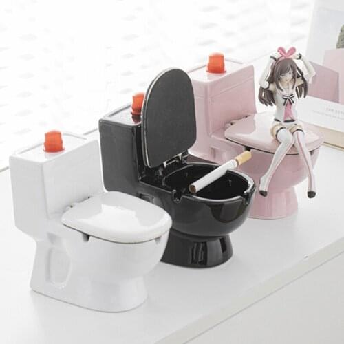 Creative Toilet Ashtray пепельница Household Office Personality Living Room Dust Ceramic INS Style Ashtrays Gift For Boyfriend