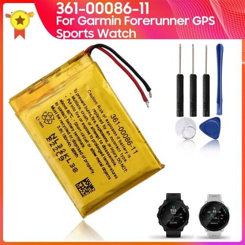 Original Replacement Battery 361-00086-11 for Garmin Forerunner GPS Sports Watch Battery 180mAh +tools
