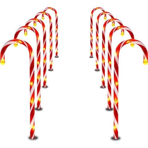 Christmas Candy Cane Pathway Lights Christmas/New Year Holiday Lights Outdoor Garden Home Decorations Light Navidad 2020 Lights