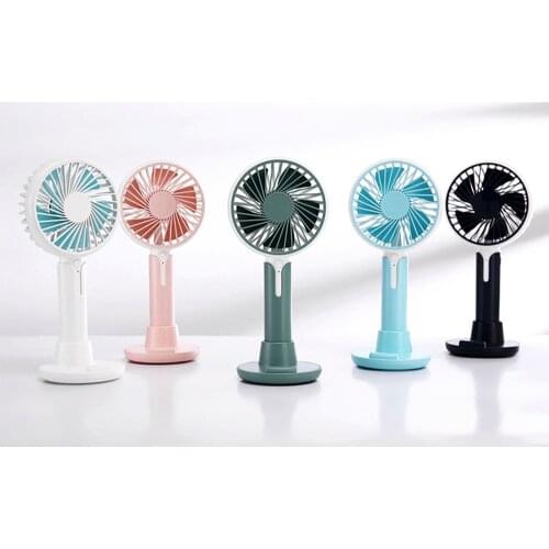 Hand Fan Second Generation Mini Fan USB Charge Office Desktop Ultra-Quiet Creative Handheld Portable Button Travel ABS Fan