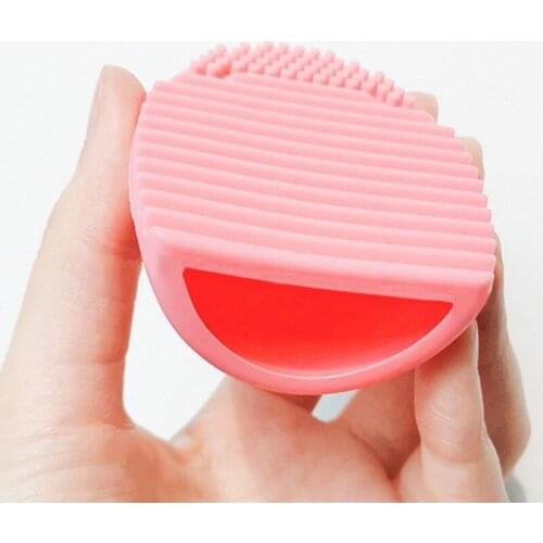 Silicone Makeup Brushes Cleaner Pad Mat Cosmetic Eyebrow Brush Cleaner Tool Brush Washing Tool Scrubber Board Brush Cleaning Pad