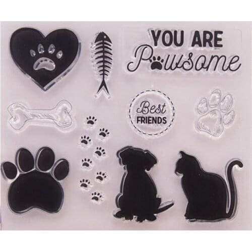 Dog Cat Clear Silicone Seal Stamp For DIY Album Scrapbooking Photo Card Decor