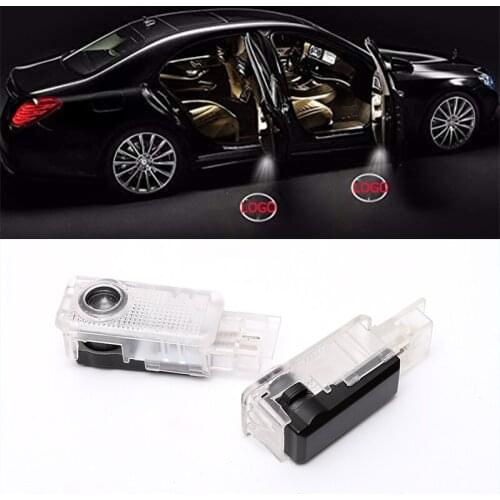 2pcs Led car door light For Mercedes Benz C class w203 maybach w240 slk r171 slr c199 AMG Logo Light Laser Projector Accessories