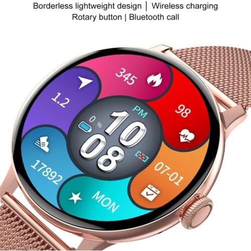 DT2 Smart Watch Bluetooth Call For Men Women 1.19 Inch Ips Screen Wireless Charge Rotary Button Fitness Tracker Smartwatch