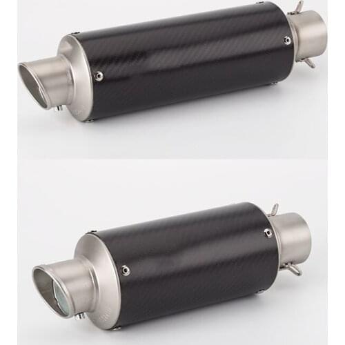 Universal 51mm motorcycle modified exhaust pipe muffler carbon fiber For exhaust pipe R25 Z400 GSXR250 R6 MT07 VF700