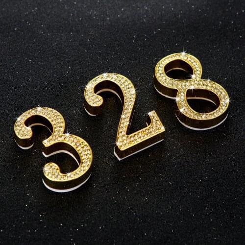 5cm height gold Metal door numbers house number