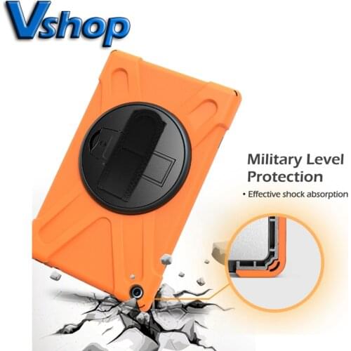 Tablet PC Protective Case For Kindle Fire HD10 2019 Shockproof Colorful Silicone + PC Protective Case with Holder & Hand