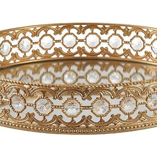 Mirrored Makeup Tray Display for Dresser Bathroom Decoration Birthday Gift