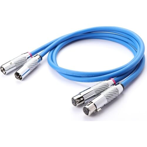 1 pair hifi XLR Balanced cable Carbon fiber 3pin XLR plug Amplifier CD DVD player Interconnect Audio cable