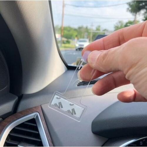 2pcs Car Parking Ticket Holder Clip Sticker for RENAULT SCENIC CLIO LAGUNA MEGANE CAPTUR KAPTUR KOLEOS DUSTER SANDERO TWINGO