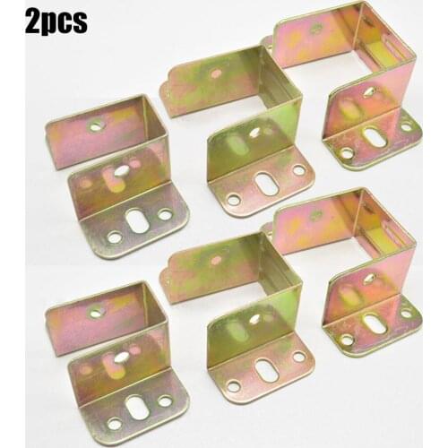 2pcs U Shaped Bed Connecting Connector Brackets Fixings Components Centre Support Bed Connecting Accessories Hardware