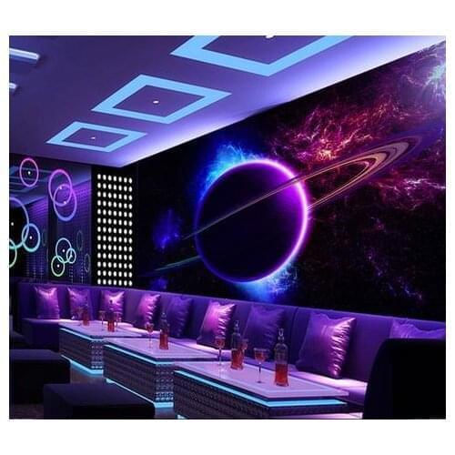 3d wallpaper custom Non-woven KTV tooling background wallpaper universe