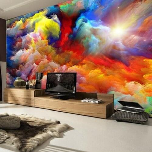3d stereo vision expansion large fresco living room bedroom ceiling ceiling painted clouds wallpaper