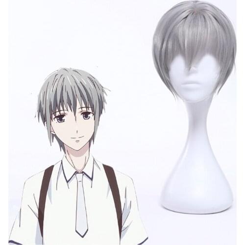 Anime Fruits Basket Cosplay Wigs Hatsuharu Souma Cosplay Wig Heat Resistant Synthetic Wig Hair Halloween Carnival Party