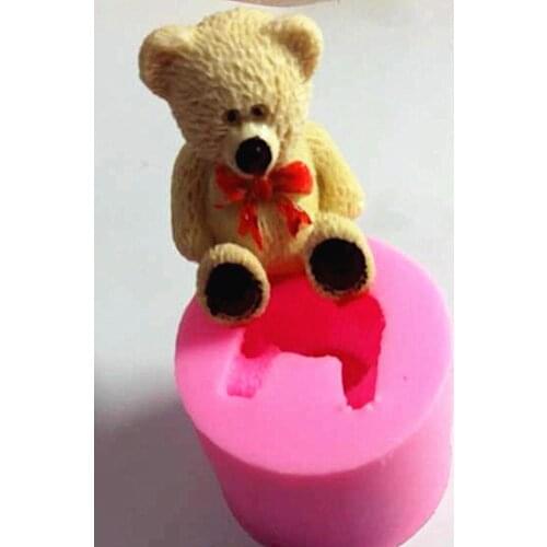 Free Shipping Bear Shaped Silicone Mold Cake Decoration Fondant Cake 3D Food Grade Silicone Mould 036