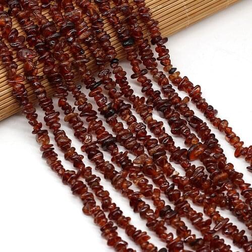 40cm Natural Garnet Stone Rock Freeform Chips Gravel Beads For Jewelry Making DIY Bracelet Necklace Size 3x5-4x6mm