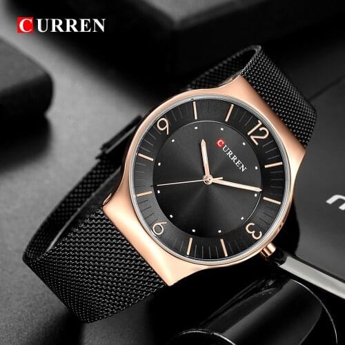 CURREN Top Brand Luxury New Fashion&Casual Simple Business Watches Classic Dial Ultra-thin Quartz Wristwatches Clock