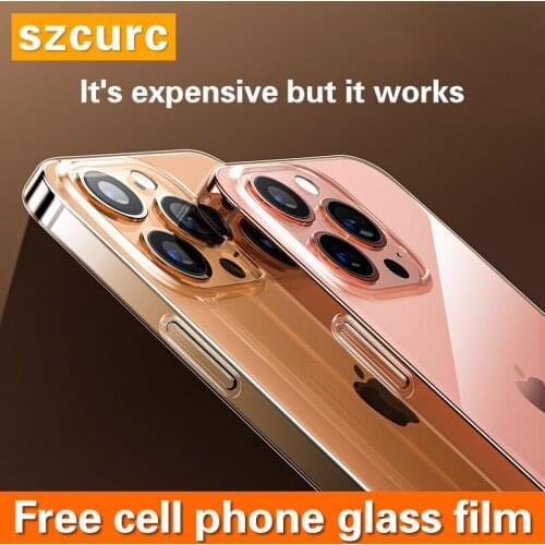 For iPhone 13 case. Luxury Phone Cover.for iPhone 12 Mini X XR XS 11 PRO MAX Cases silicone Ultra-thin Protect lens Phone cover