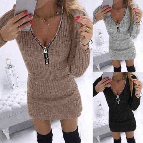 Cooeverly Fashionable Knitted Dresses