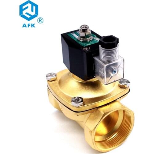 DN32 1-1/4" NPT BSP 2Way Gas Solenoid Valve 12VDC Brass Normally Closed For LPG