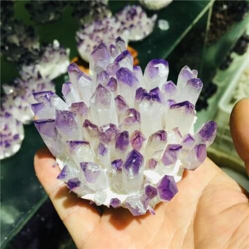 Natural Crystal Cluster Amethyst Specimen Mineral Ore Purple Quartz Reiki Healing Stone Raw Crystal Home Decor