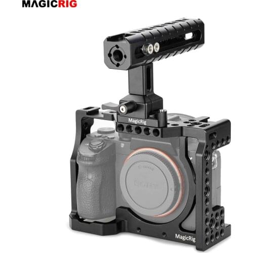 MAGICRIG Camera Cage with Quick Release NATO Handle for Sony A7RIII /A7RII /A7SII /A7M3 /A7II /A7III Camera Extension Kit