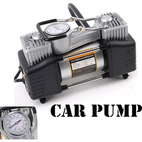 Wholesale 12v Air Compressor 150PSICar Tyre Inflator Double Cylinder Metal Car Tire Inflator MINI High Pressure Air Pump