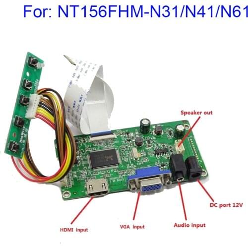 Latumab For NT156FHM-N31 / NT156FHM-N41 / NT156FHM-N61 notebook PC LCD screen HDMI + VGA LCD LED LVDS EDPController Board Driver