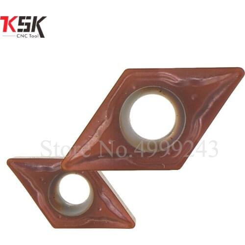 10PCS DCMT070204 DCMT070208 US735 UE6020 VP15TF Hard alloy blades CNC lathe tool Steel and Stainless steel turning tool Milling