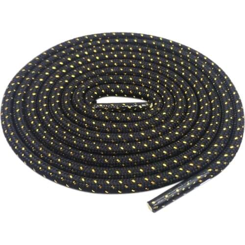 Coolstring 4.5mm Fashion Striped Glitter Round Rope Shoelaces Shiny Shimmering Shoe Laces Shiny Sparkly For Sports Canvas Shoes