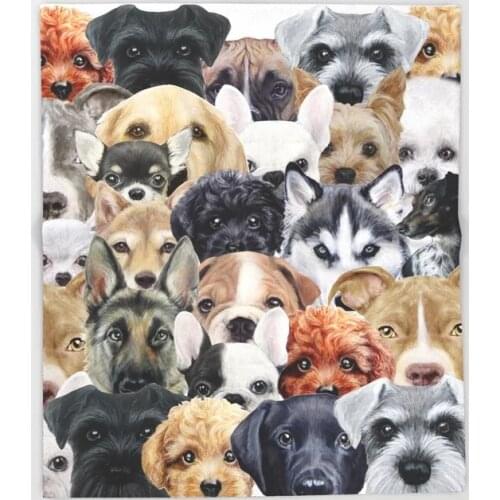 Dog Animal Cartoon Throw Blanket Cute Kids Design Dog All Start Blankets for Beds Christmas Decorations for Home
