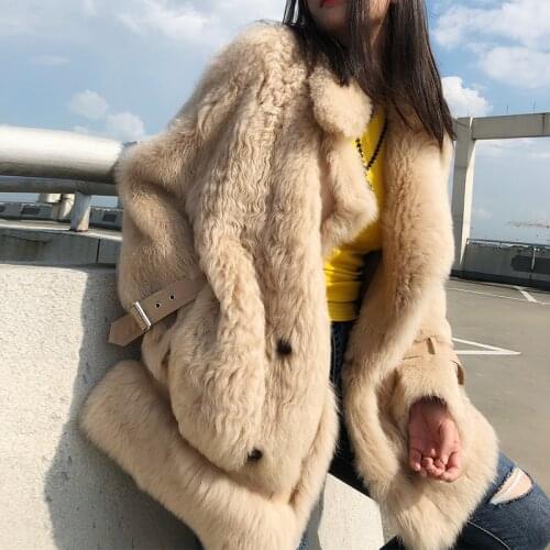 Real Wool Women' Coats Vintage Female Fur Jackets Oversized Womens Clothing Coats and Jackets Women 2020 Vetement Femme Zjt913