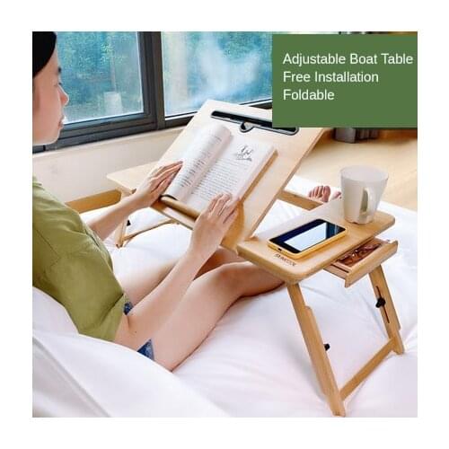 The new bedroom sits simple small table board dormitory study foldable desk household adjustable multifunctional lazy table
