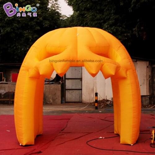 Personalized 3x2.6 Meters Inflatable Pumpkin Arch / Blow up Pumpkin Archway with LED lights for Halloween Decoration