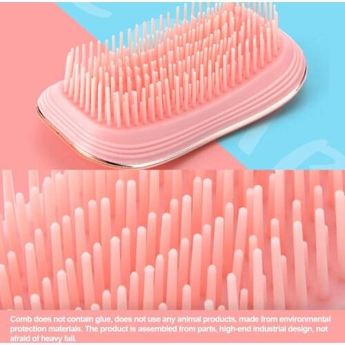 Portable TPEE Massage Soft Comb with Long and Short Teeth Harmless to Scalp Environmental Comb