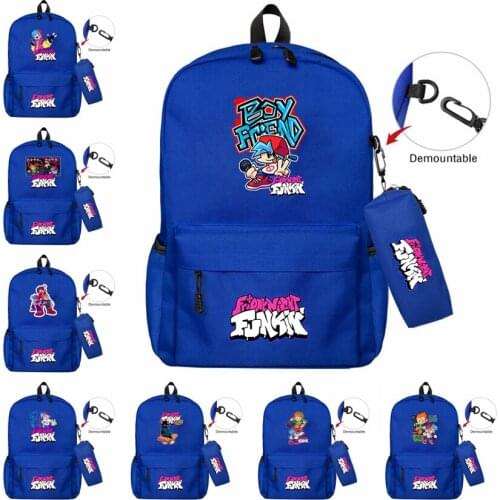 Friday Night Funkin Backpack With Pencil Case Cosplay Canvas Children Kids Schoolbag Back To School Bookbag Travel Bag