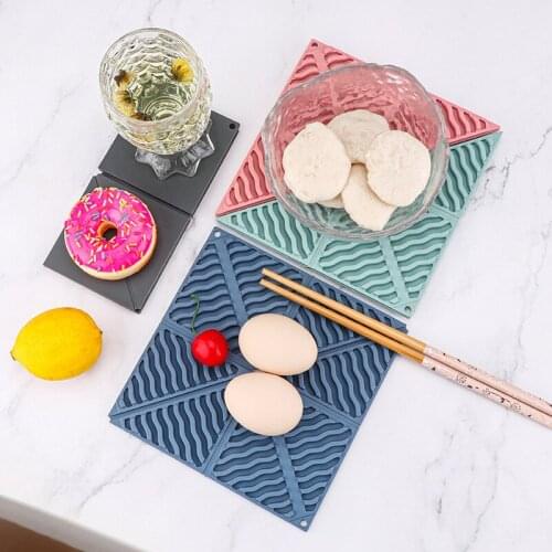 Nordic Silicone Table Insulation Mat Scald Preventing Met Coasters Household Kitchen Pot Plate Coaster Kitchen Gadget