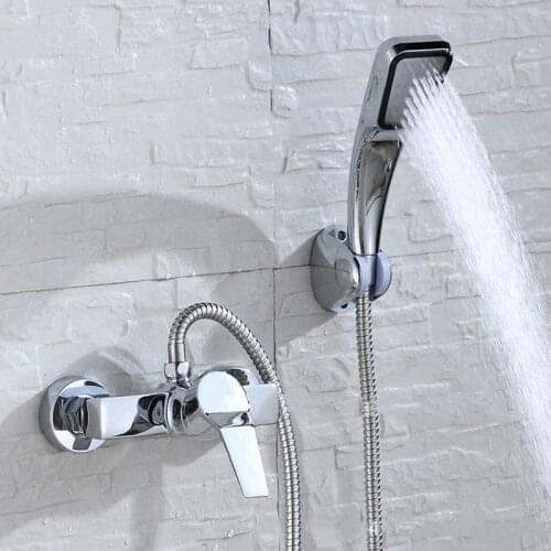 Shower Faucets Wall Mount Bathroom Shower Faucets Single Handle Shower Mixer Valve Control Valve Bathroom Accessories