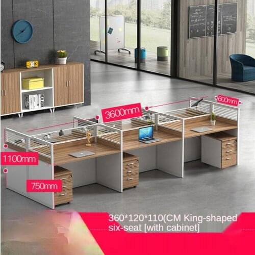 Staff desk simple four desk sub-screen work space office computer desk chair