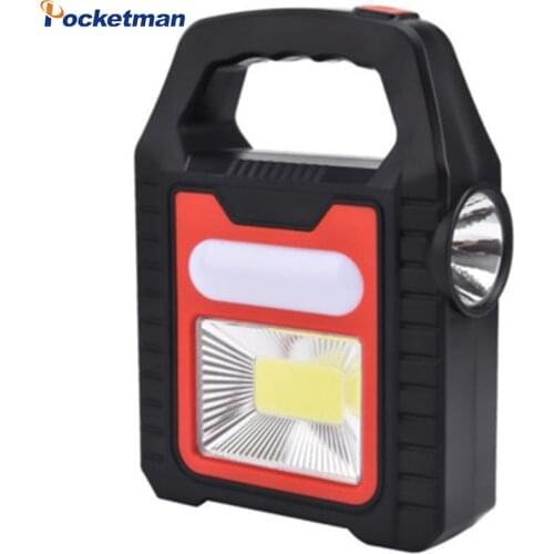 LED Work Light Flashlight COB Solar Charging Portable Lamp USB Rechargeable Searchlight Inspection Lamp Reparing Light Torch