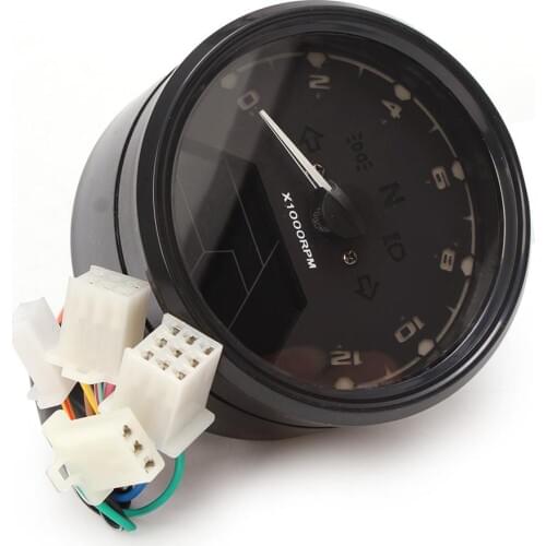Universal Digital Motorcycle Speedometer Odometer Techometer Gauge Dual Speed LCD Screen