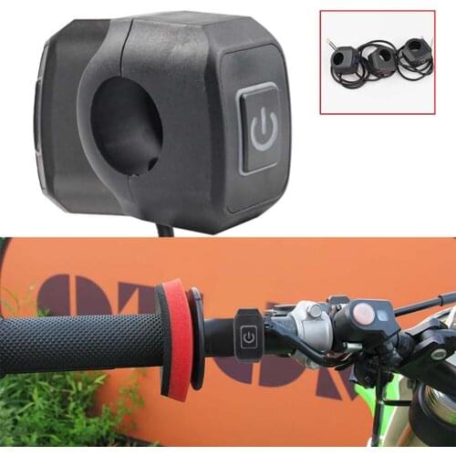 22mm 7/8'' Motorcycle Handlebar Switch Button 12V Waterproof Control Switch Button with LED light