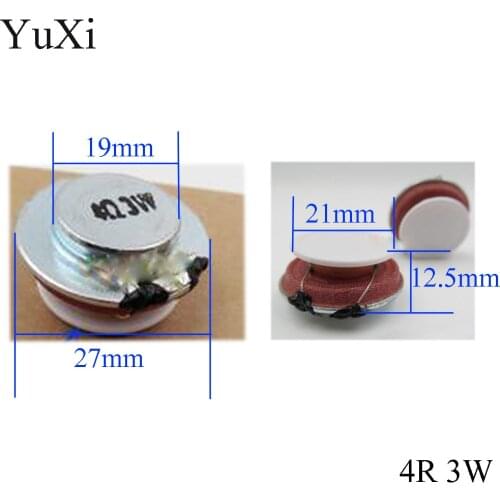YuXi 2pcs 27MM 4ohm 4R 3W resonance vibration mini speaker vibration resonance stereo speaker vibration speaker vibro speaker