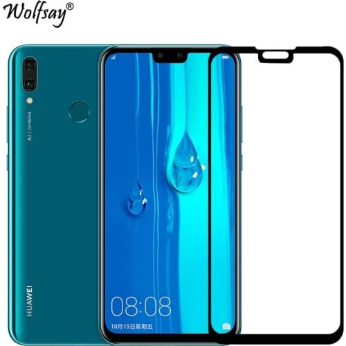 Full Cover Glass For Huawei Y9 2019 Tempered Glass Screen Protector For Huawei Y9 2019 Full Glue Glass Y92019 JKM-LX1 LX2 LX3