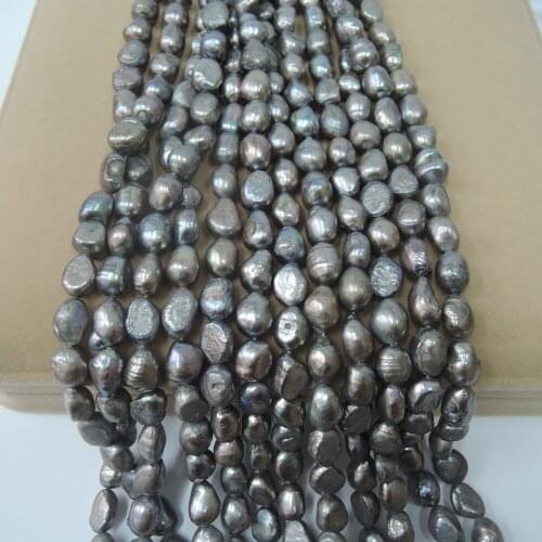 Pearl beads,9-11 mm 100% Real freshwater loose pearl ,dark gray color pearl,baroque shape-high luster-AAA pearls