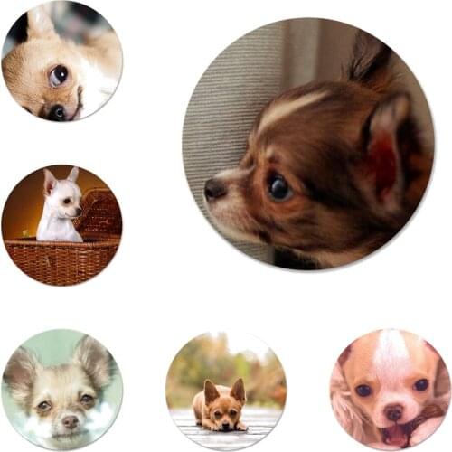 Pretty Chihuahua Dog Icons Pins Badge Decoration Brooches Metal Badges For Clothes Backpack Decoration