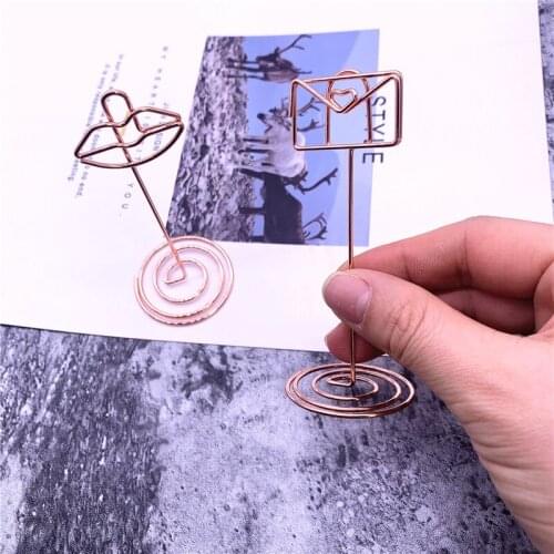 10Pcs Photo Card Holder Desk Accessories Cards of Business Card Holder ID Card Holder Stationery Holder Organizer Clip Holder