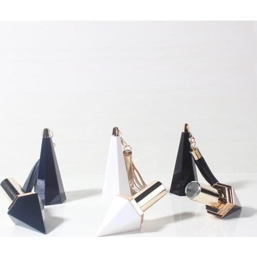 10pc/lot 12.1mm Lipstick Tube Blue Empty Lip Rouge Compact Container Beauty Tool Diamond Shape DIY Lip Balm Lipgloss Tube Tassel