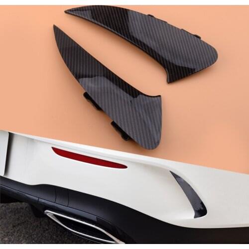 2 Sets Carbon Fiber Style Rear Bumper Spoiler Side Canard Fit for Mercedes Benz Sport C118 CLA200 CLA250 CLA35 CLA45 AMG 2020