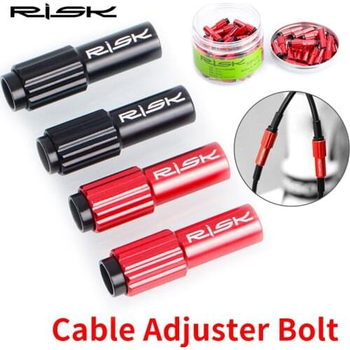 2pcs/pack RISK 4mm Mountain Road Bike Bicycle Inline Cable Adjuster Adapter Adjustment Screw Bolt Derailleur Shift Brake Cable